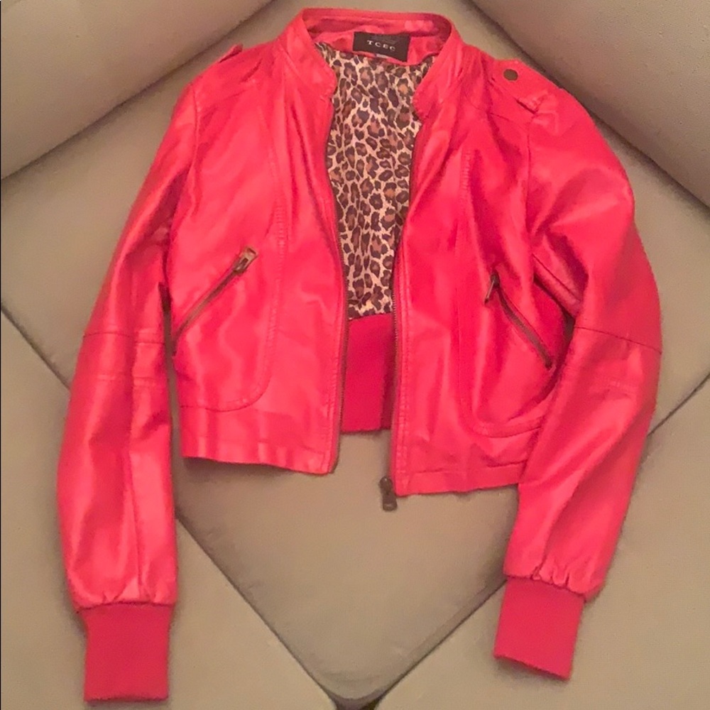 Faux leather jacket